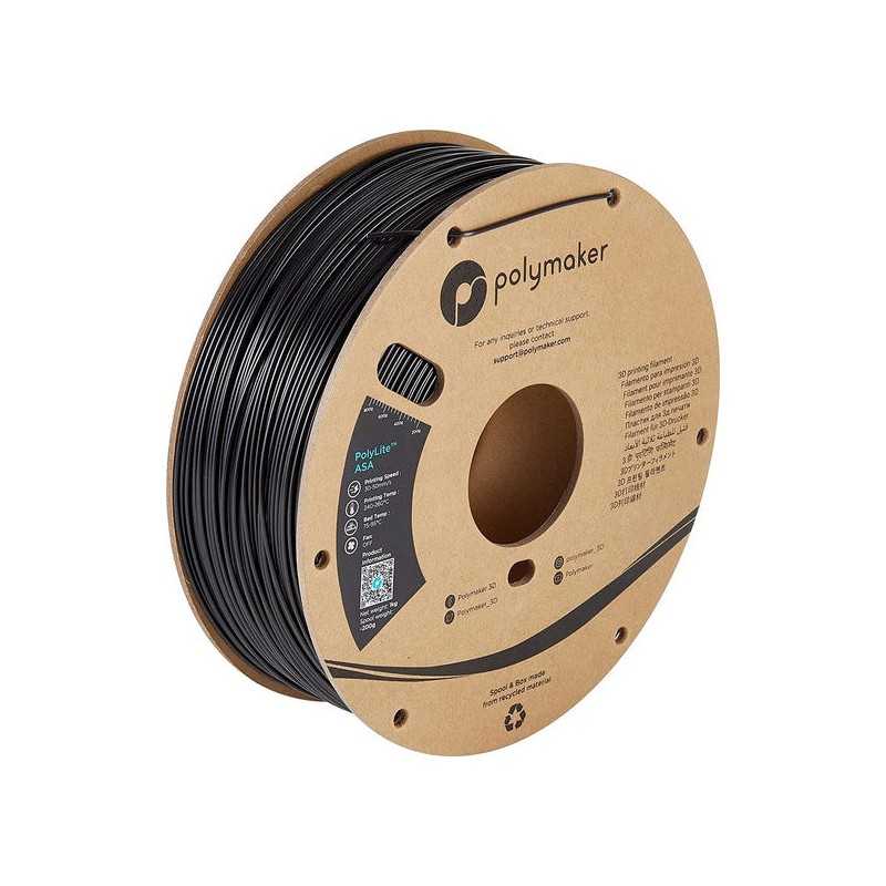 Filament Polymaker PolyLite ASA 1,75mm 1kg - Black