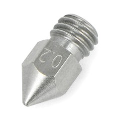 Dysza 0,2mm MK8 - filament 1,75mm - stal nierdzewna