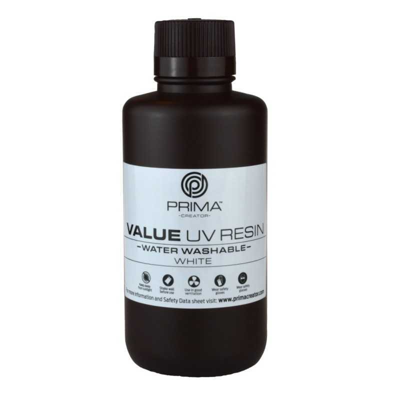 Żywica do drukarki 3D - PrimaCreator Value Water Washable UV Resin 500ml - White