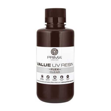 Żywica do drukarki 3D - PrimaCreator Value Flex UV Resin 500 ml - Clear
