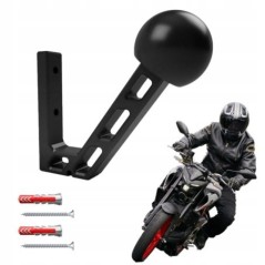 WIESZAK UCHWYT NA KASK MOTOCYKLOWY I KURTKĘ hak naścienny czarny 3Dit